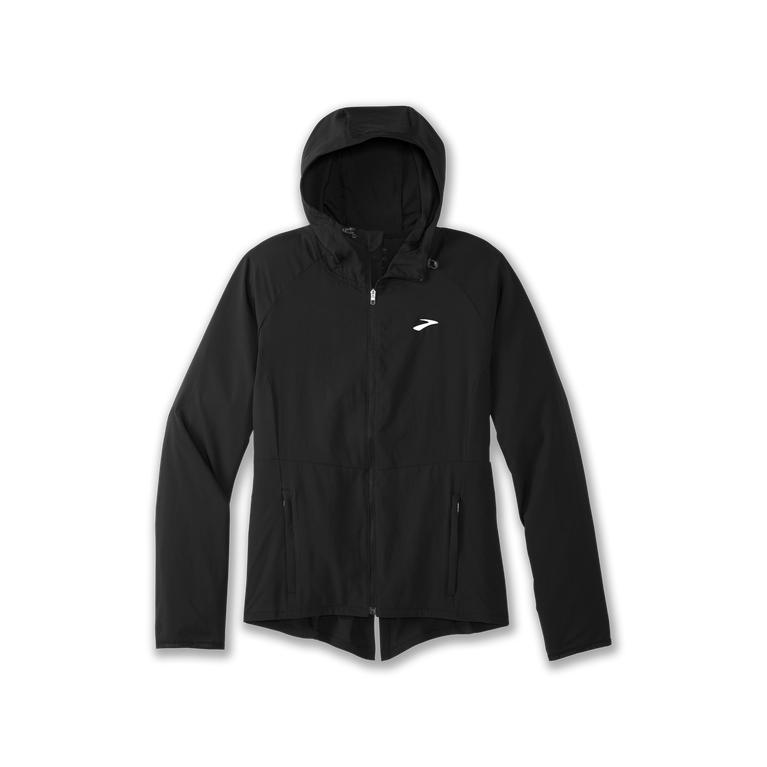Brooks CANOPY Running Jackets Womens Outlet - Black (IVX372189)